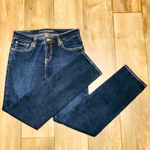 Big Star Womens Maddie Skinny Jeans 27R Measures 28x29 Stretch Mid Rise Dark